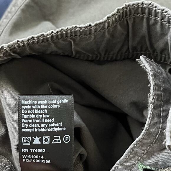 Wellen Mens Organic Cotton Utility Belted Shorts Size L Gray Lightweight Outdoor - Picture 5 of 5